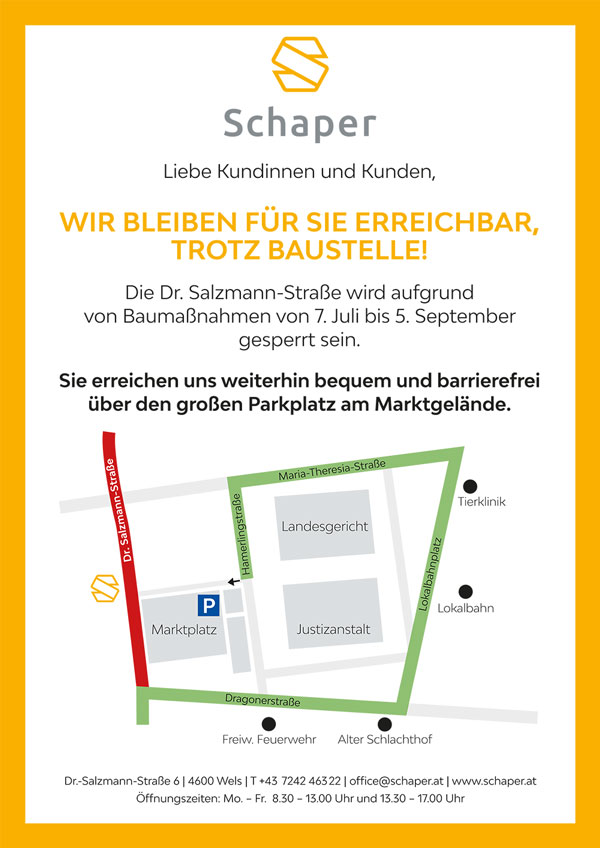 Schaper Baustellehinweis